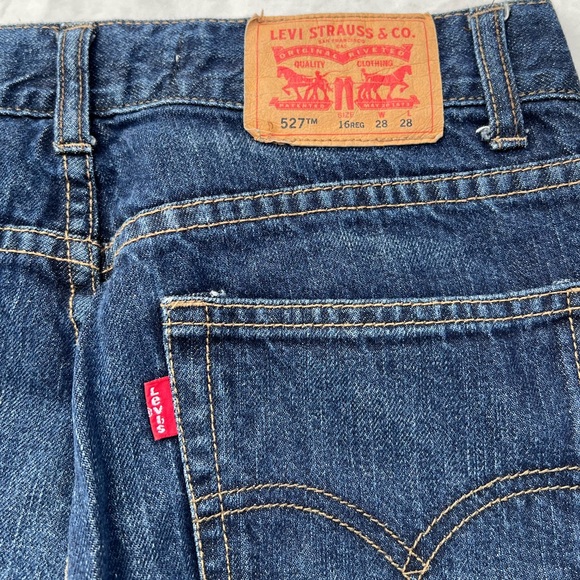 Levi's 527 Bootcut Jeans 28" x 28" Unisex Distressed - Picture 4 of 5